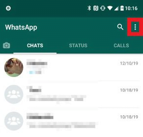 buscar opciones de whatsapp